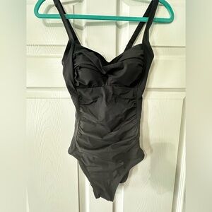 Elegant Black Women's One Piece Swimsuit